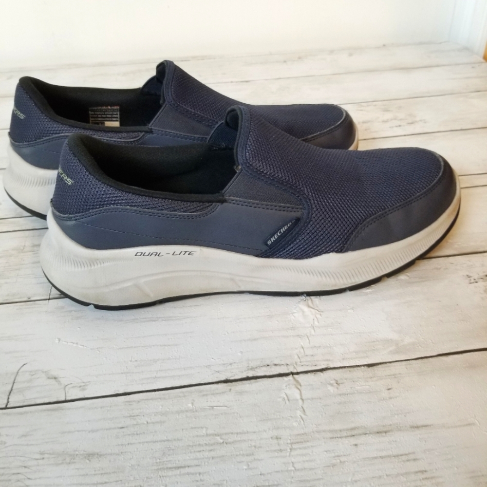 Skechers Navy Relaxed Fit Dual Lite Knit Slip-Ins Loafers